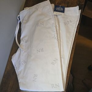 Cherokee White Women's ID Scrub Pants